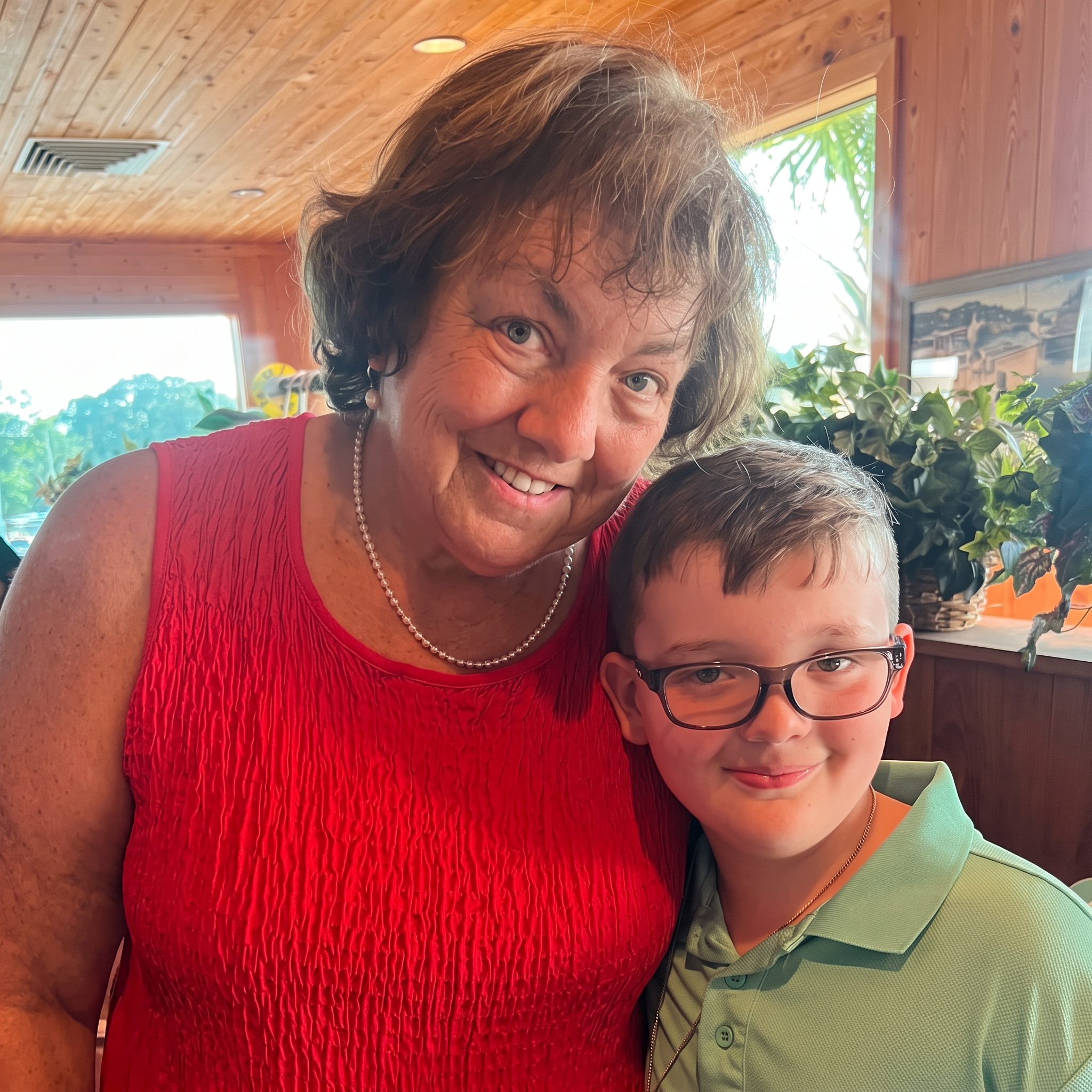 Debi O’Dell with her son at home in Myrtle Beach